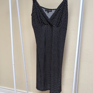 Charming Black and White Polka Dot Midi Dress